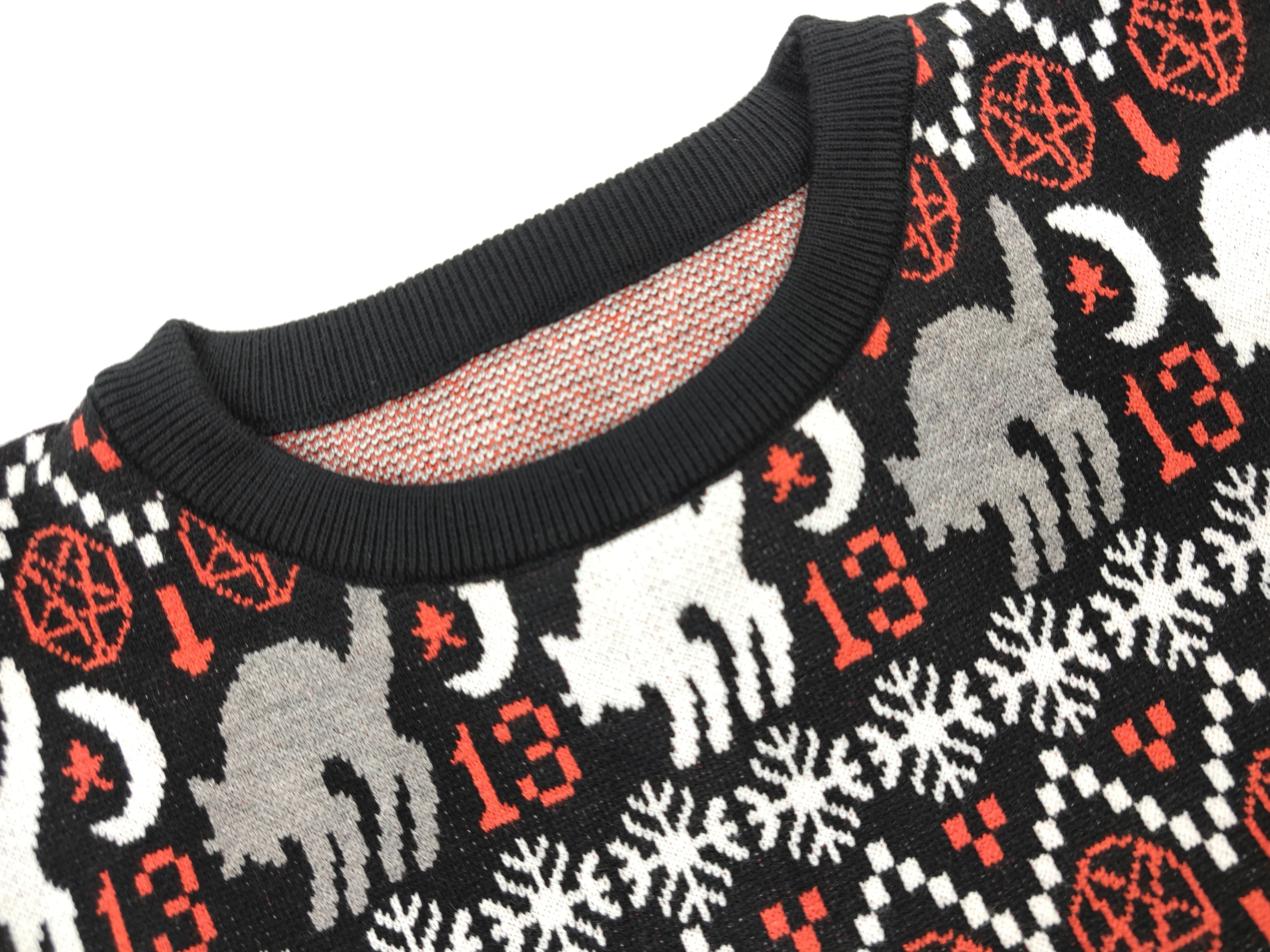 Holiday Christmas Sweater Gothic Cat