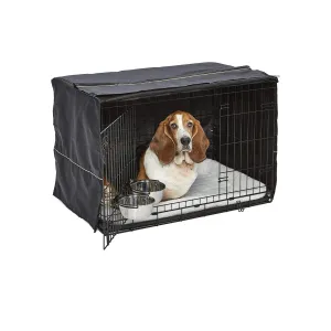 iCrate Dog Crate Starter Kit 36 Inch, Ideal for Medium/Large Dog Breeds, Black