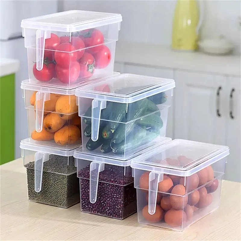 Kitchen Transparent PP Storage Box, Food Container Refrigerator Storage Box, Home Organizer Food Container, Grains Beans Storage Sealed Container