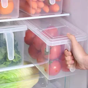 Kitchen Transparent PP Storage Box, Food Container Refrigerator Storage Box, Home Organizer Food Container, Grains Beans Storage Sealed Container
