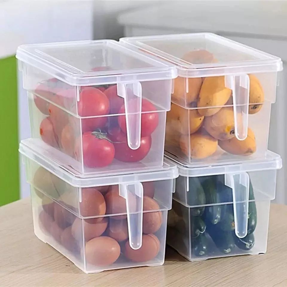 Kitchen Transparent PP Storage Box, Food Container Refrigerator Storage Box, Home Organizer Food Container, Grains Beans Storage Sealed Container