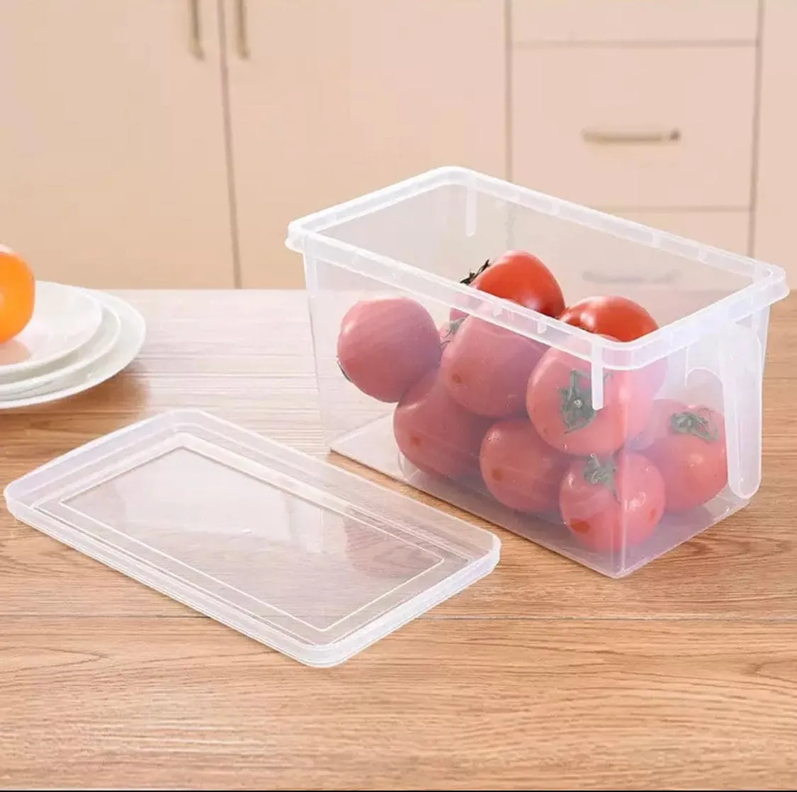 Kitchen Transparent PP Storage Box, Food Container Refrigerator Storage Box, Home Organizer Food Container, Grains Beans Storage Sealed Container