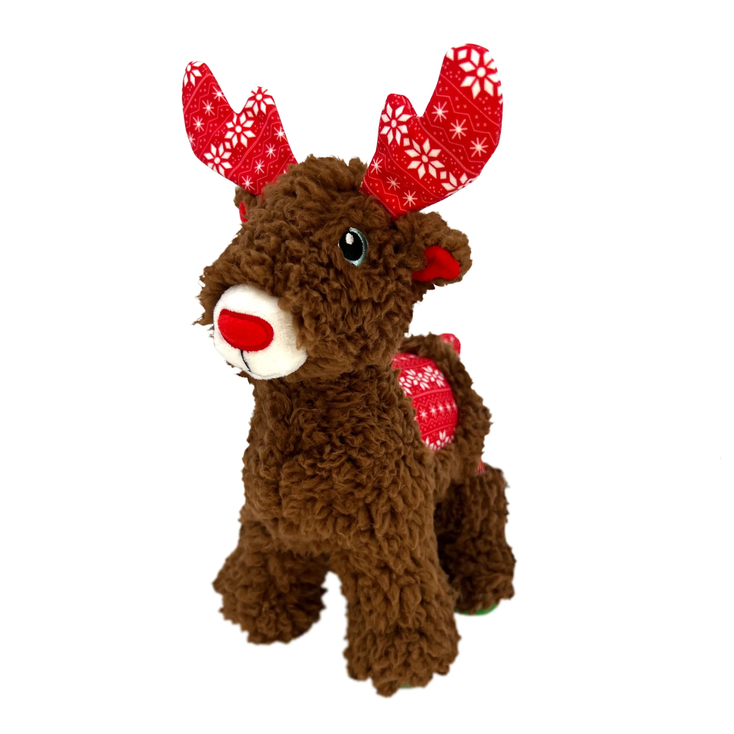 KONG Christmas Sherps Reindeer Medium Soft Dog Toy