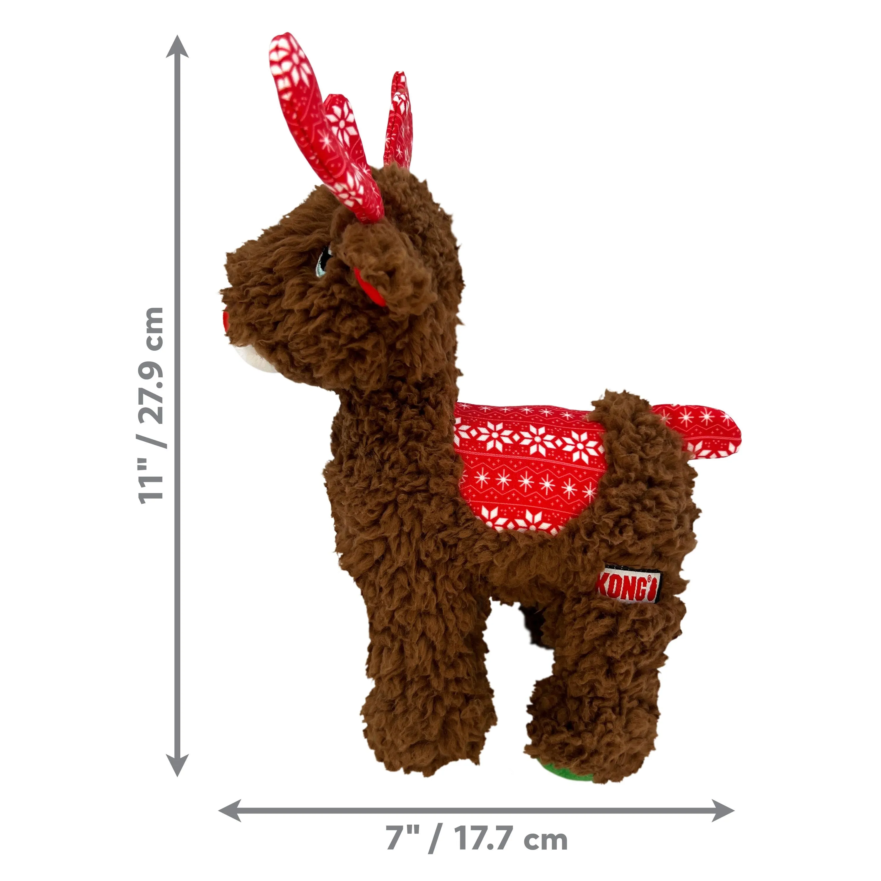 KONG Christmas Sherps Reindeer Medium Soft Dog Toy