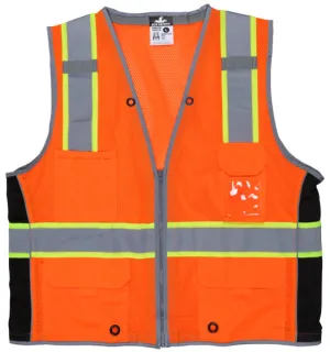MCR Safety Class 2, Surveyor, FL Orange,Silv/Lime L