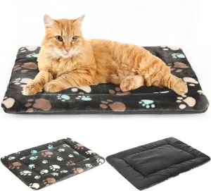 Namalu 2 Pcs Dog Crate Pads Washable Cat Bed Mat for Small Dog Reversible Kennel Pad for Crate Pet, Cool and Warm Soft Pet Sleeping Mat Machine, 18 x 24 Inch