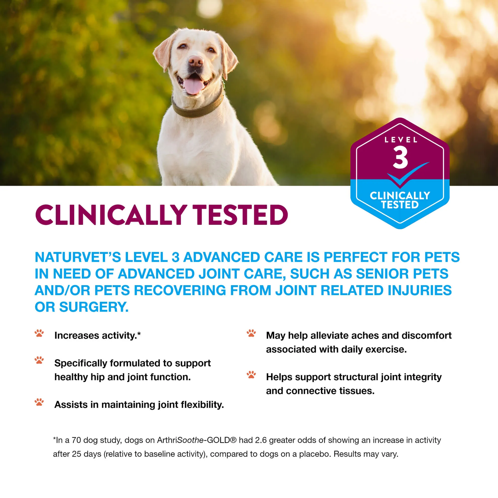 NaturVet Advanced Arthrisoothe-Gold 70ct
