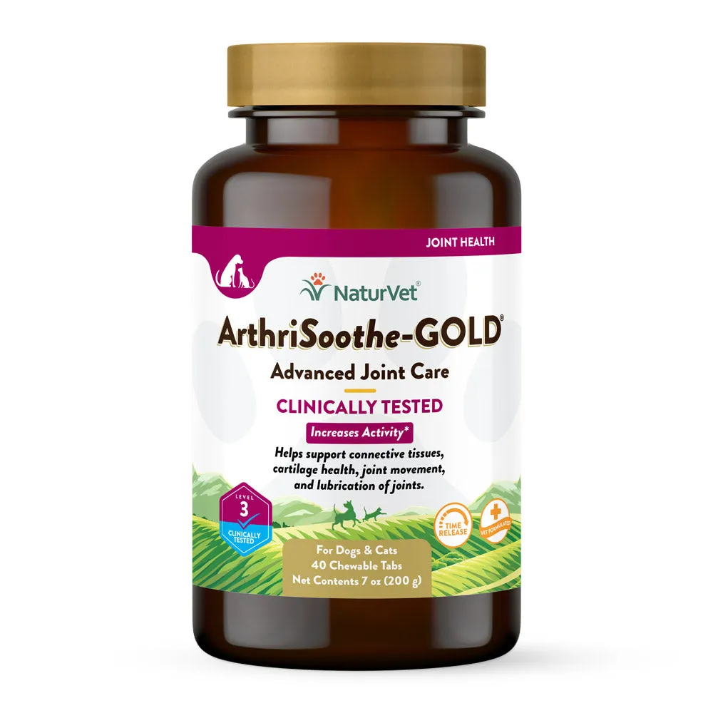 NaturVet Arthrisoothe-Gold Advanced Joint care Chewable Tablets 40ct