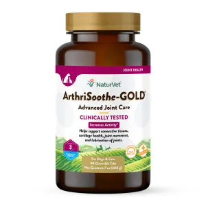 NaturVet Arthrisoothe-Gold Advanced Joint care Chewable Tablets 40ct