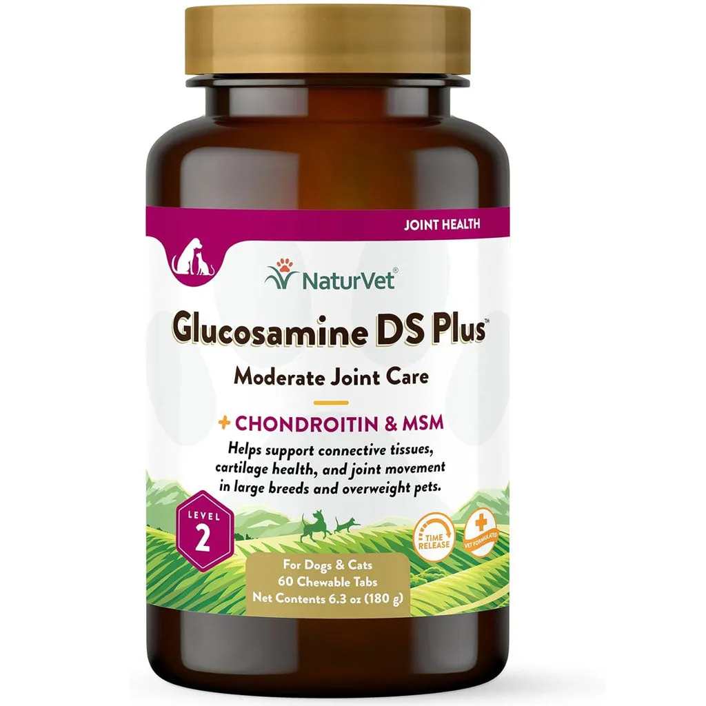 NaturVet Glucosamine DS Plus Level 2 Chewable Tablets with Chondroitin & MSM for Dogs & Cats