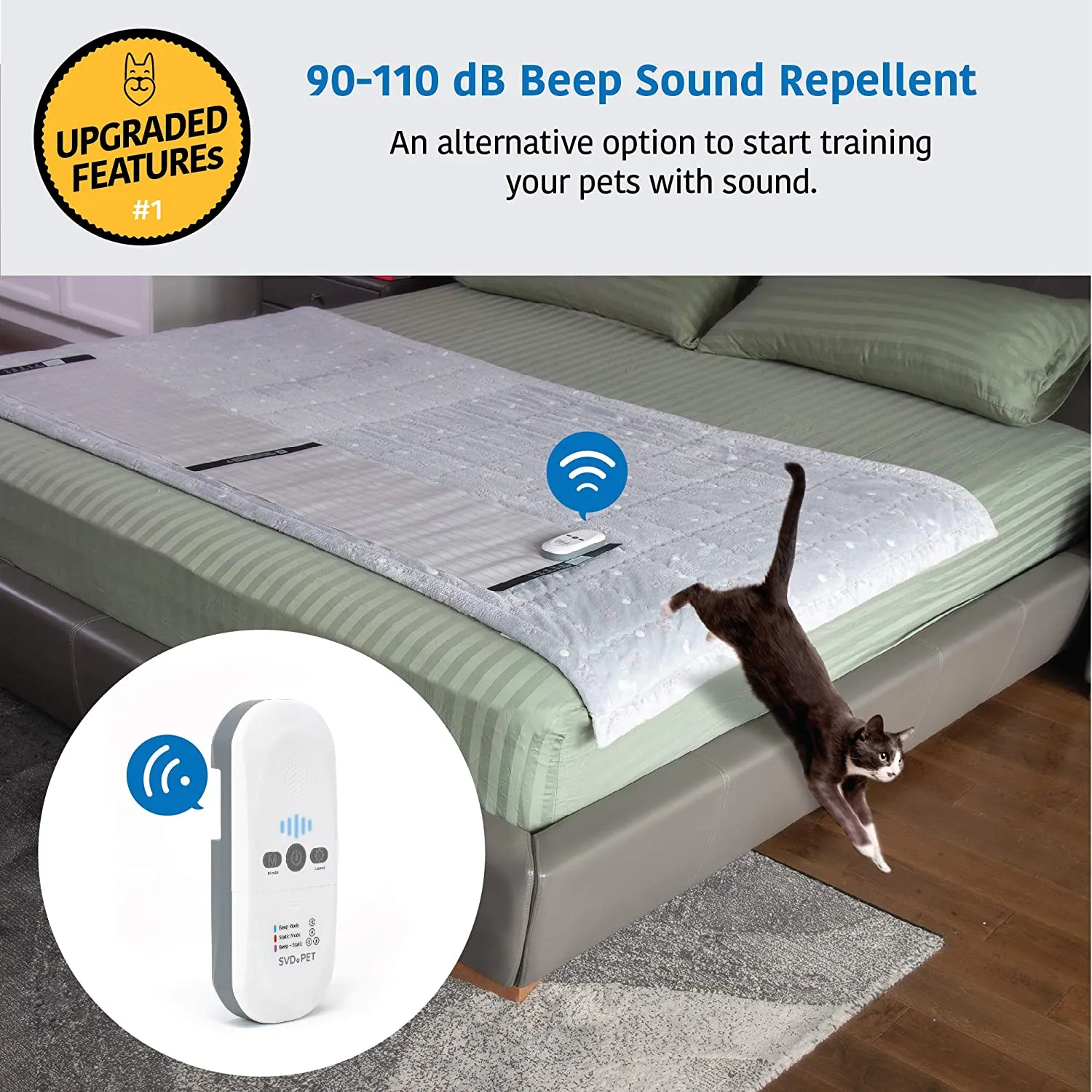 New SVD.PET Pet Training Mat, 60" X 12", Pet Shock Pad, Dogs & Cats Electronic Repellent scat mat for Indoor, 3 Training Modes, 5 Levels, Pet Safe Auto Power Off, Keep Dog Off Couch