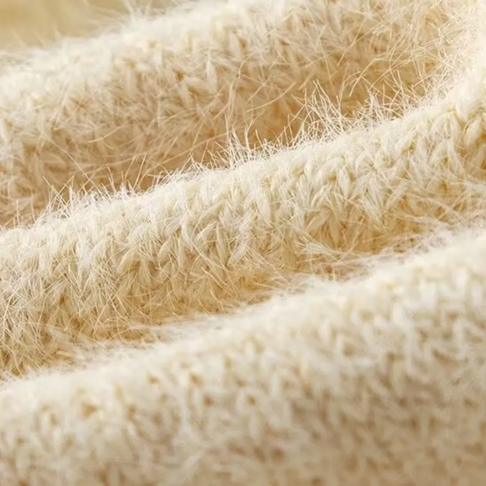 OOC' Cute Cat Pattern Ripped Knitted Sweater