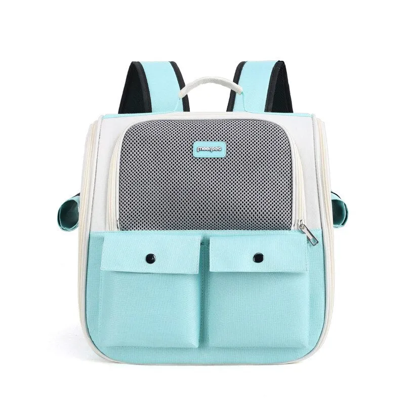 Oxford Cat Cage Shaped Backpack Handbags  Foldable Breathable Pet Trave Backpacks
