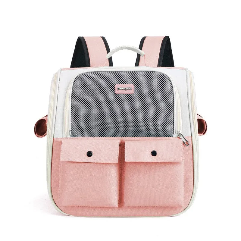 Oxford Cat Cage Shaped Backpack Handbags  Foldable Breathable Pet Trave Backpacks