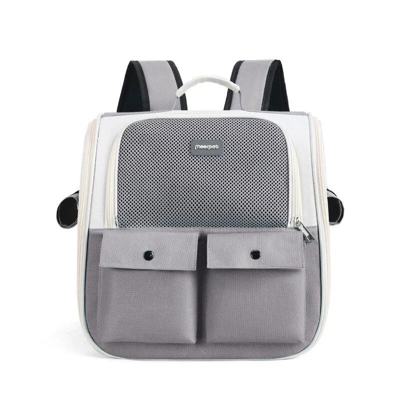 Oxford Cat Cage Shaped Backpack Handbags  Foldable Breathable Pet Trave Backpacks