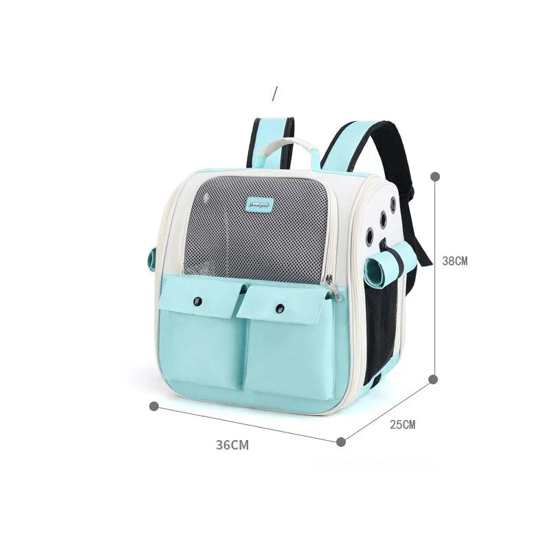 Oxford Cat Cage Shaped Backpack Handbags  Foldable Breathable Pet Trave Backpacks