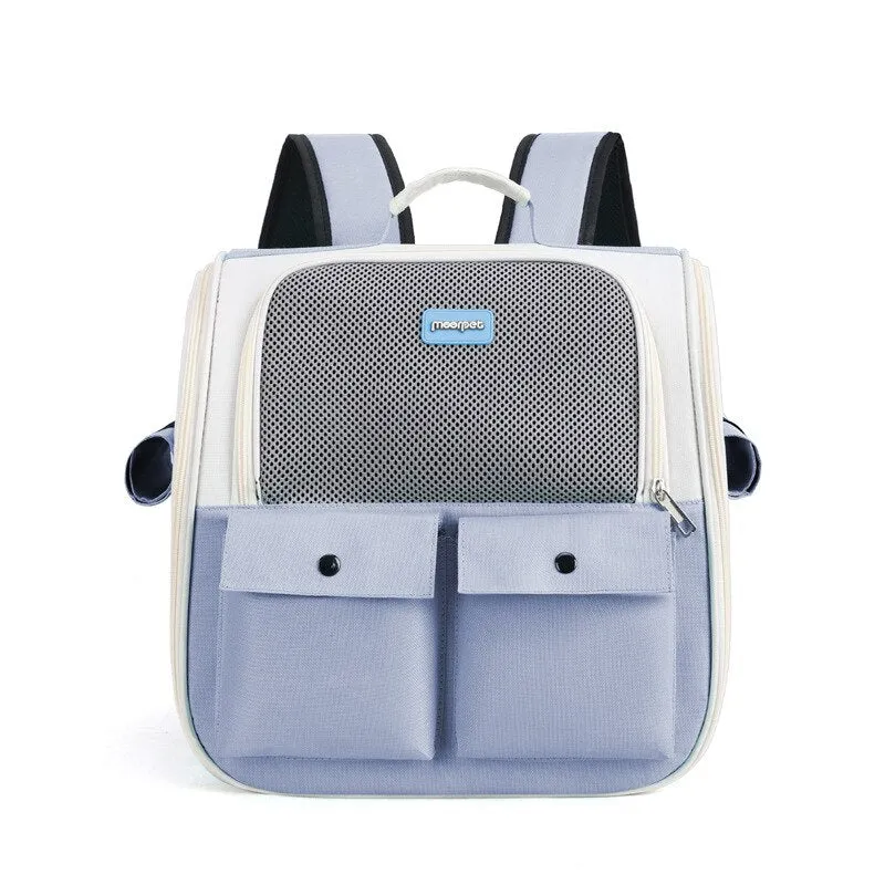 Oxford Cat Cage Shaped Backpack Handbags  Foldable Breathable Pet Trave Backpacks