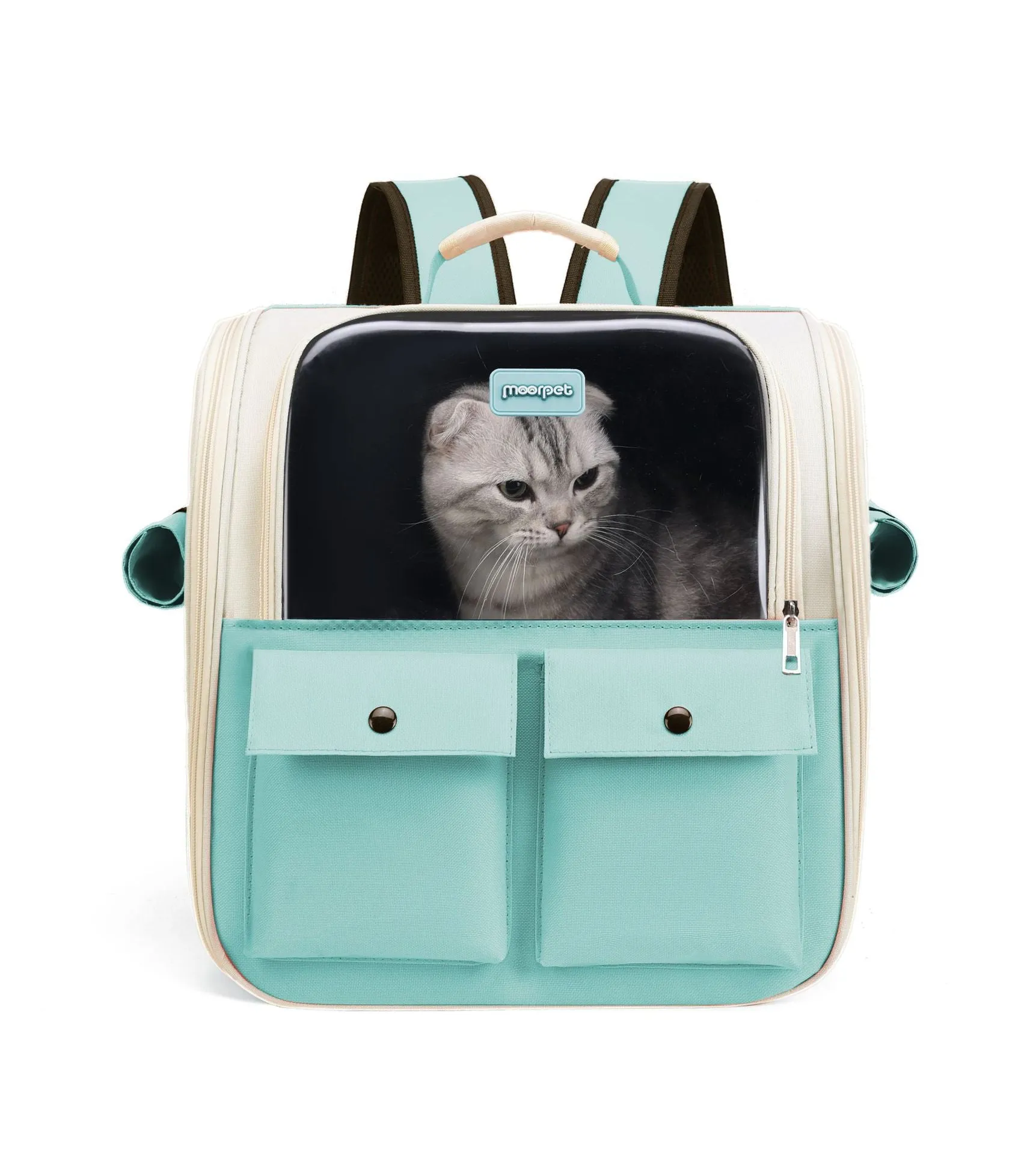 Oxford Cat Cage Shaped Backpack Handbags  Foldable Breathable Pet Trave Backpacks