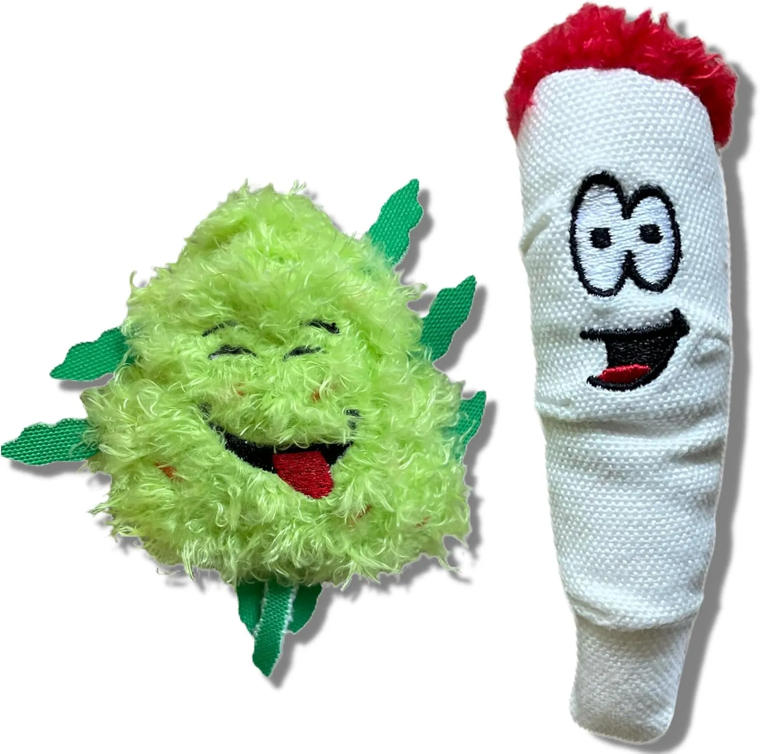 PAW:20 | Bud Jr. The Weed Nug and Jay Jr. The Joint Cat Toy Bundle | Funny Cat Toys | Cool Catnip Toys | Fun Novelty Gift | Play and Funny Photos | (2 Items)