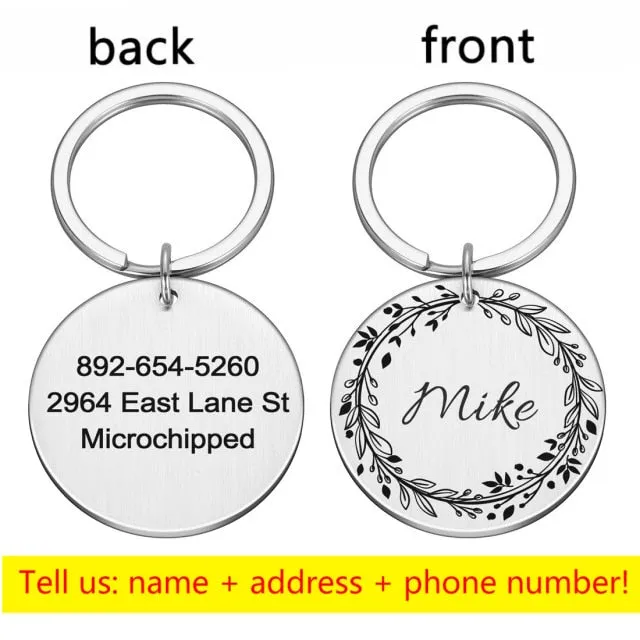 Personalized Pet Tag | Custom Tag | Cat Tag | Cat Collar Tag | Cat ID Tag | Dog ID Tag | Dog Name Tag | Dog Tag | Pet ID tags | Pet Name Tag