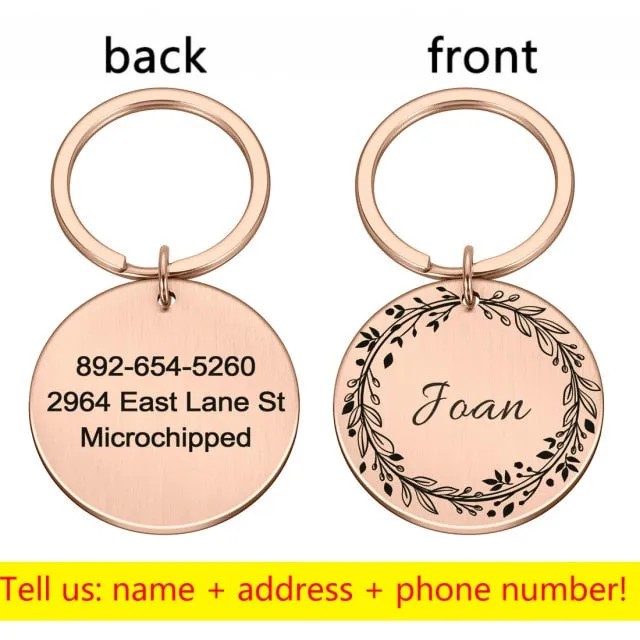 Personalized Pet Tag | Custom Tag | Cat Tag | Cat Collar Tag | Cat ID Tag | Dog ID Tag | Dog Name Tag | Dog Tag | Pet ID tags | Pet Name Tag