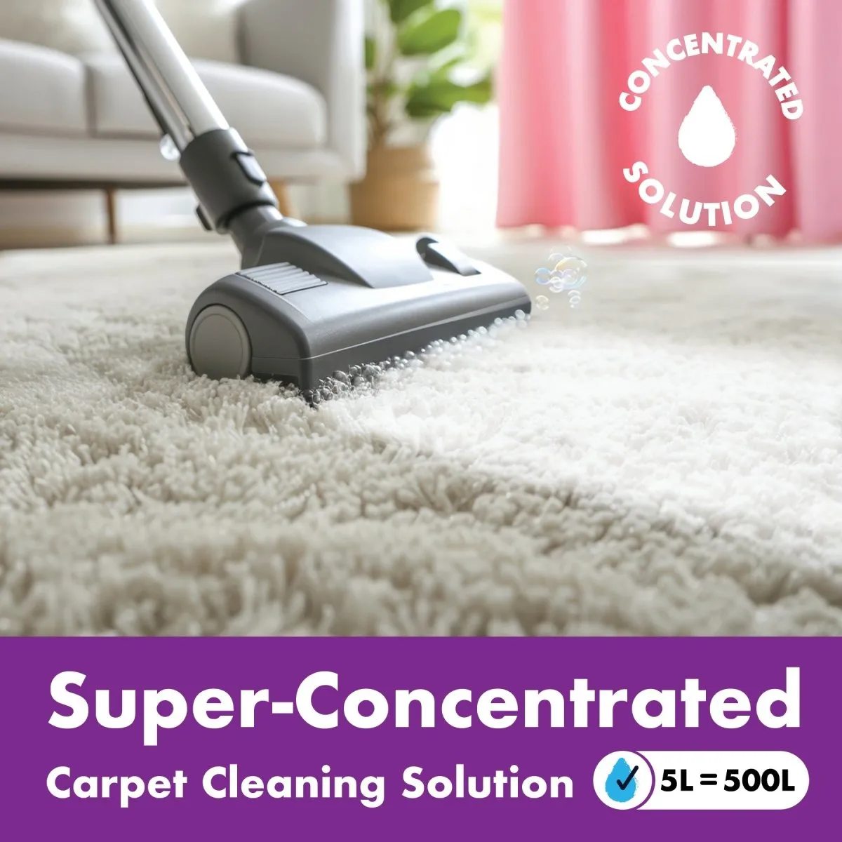 Pet Carpet Cleaner Shampoo Solution, For Odour & Stains (1L)