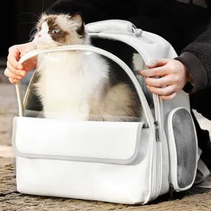 Pet Carrier Backpack Ventilated Design Cats Travel Backpack for Small Medium Pets