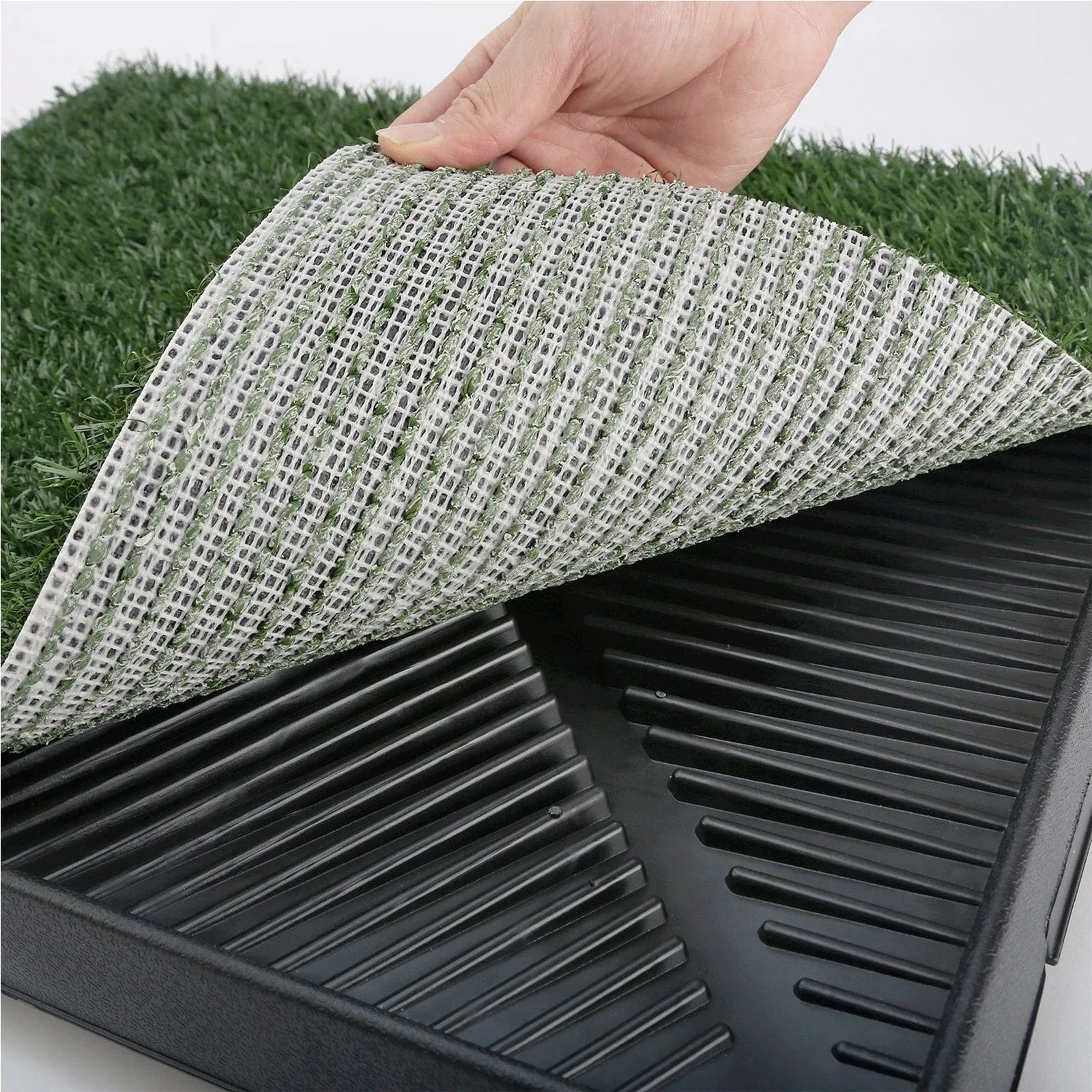 Pet Dog Potty Tray Training Toilet   1 Grass Mat 63cm x 50cm