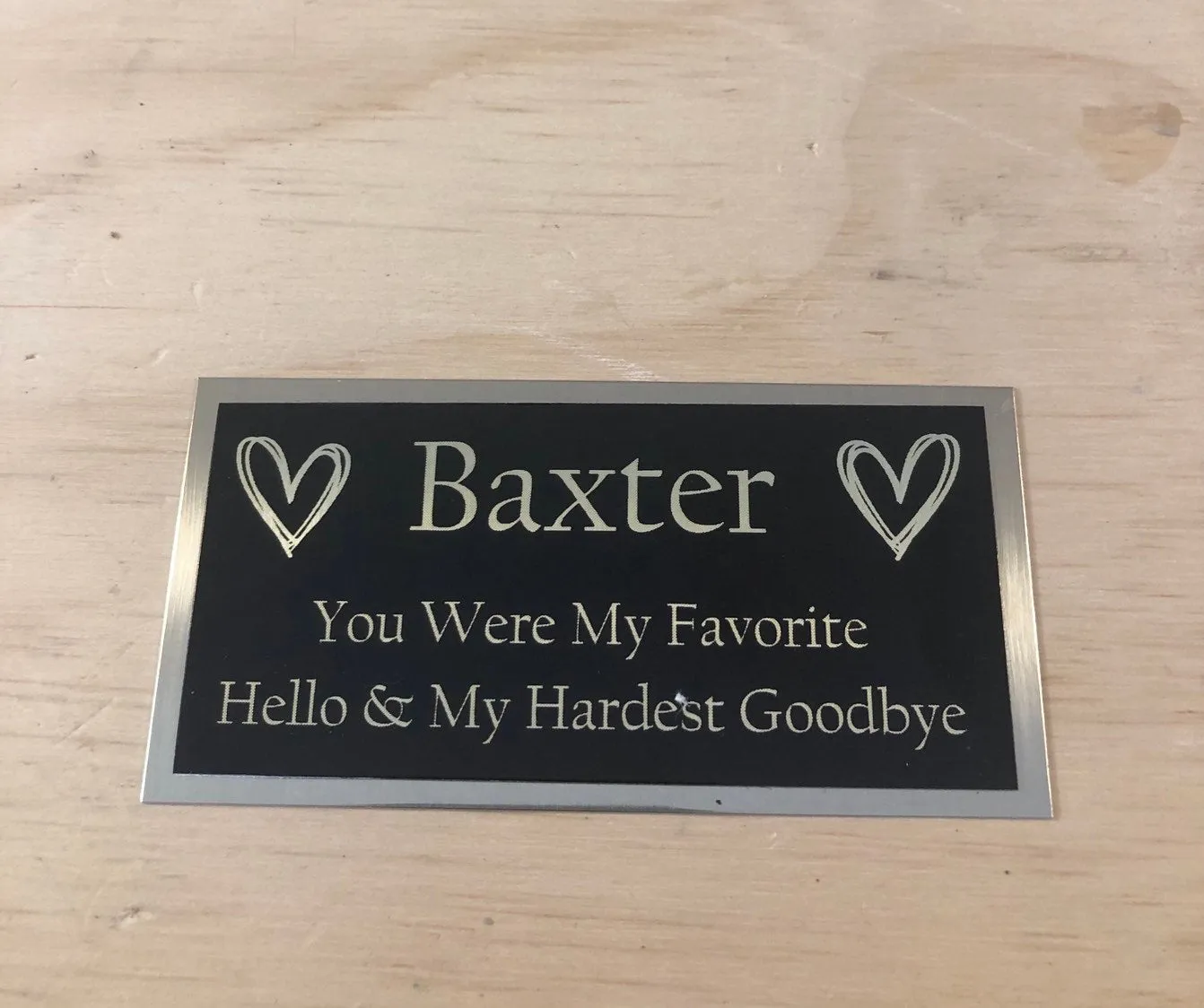 Pet Memorial Urn Plaque Engraved Urn Name Plate for Dog You Were My Favorite Hello & Hardest Goodbye Urn Cremation Cat Urn Pet Urn Plate