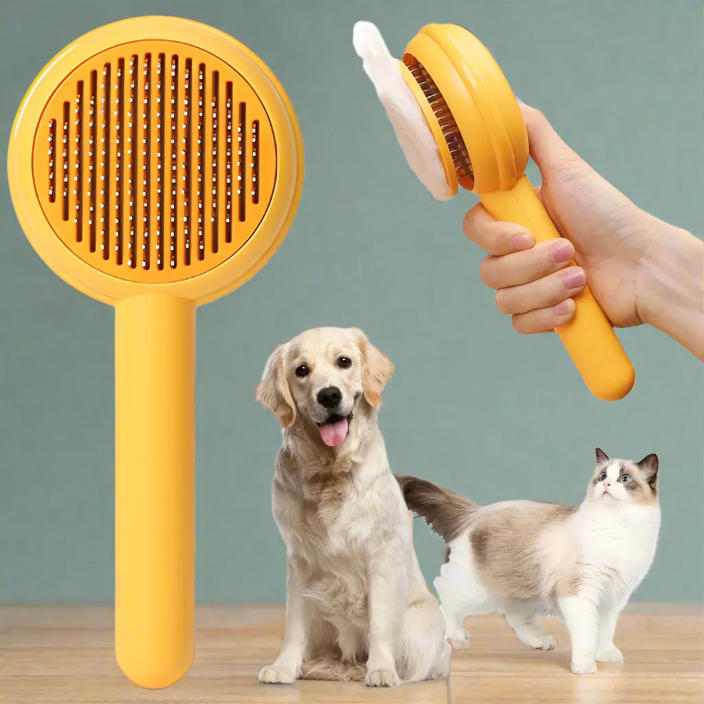 Pet Self Cleaning Slicker Brush