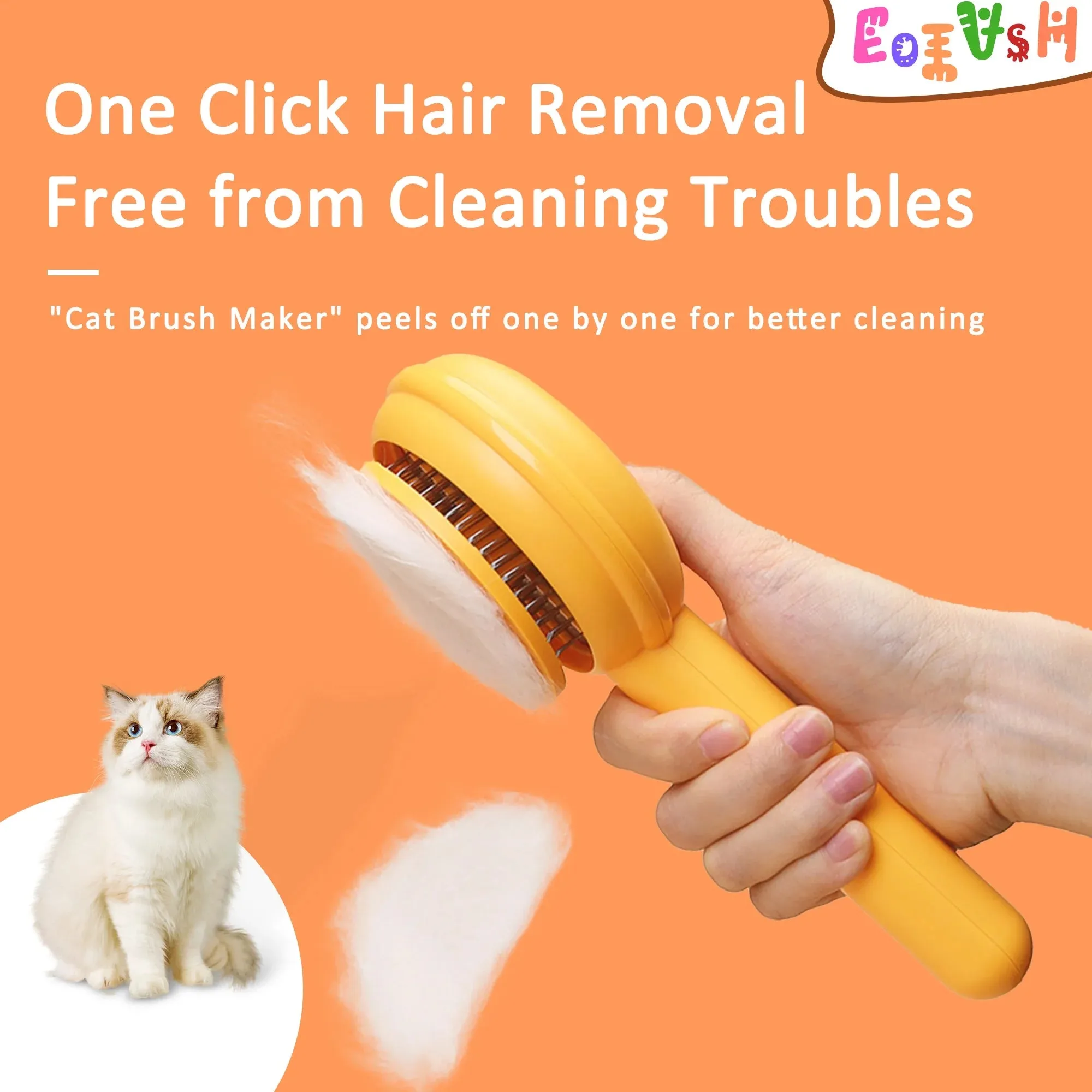 Pet Self Cleaning Slicker Brush