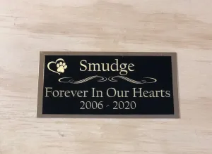 Pet Urn Plaque Custom Engraved Plate Name Plate Dog Urn Cremation Cat Urn Pet Urn Engraved Plate Name Plaque Name Plate Memorial Plaque