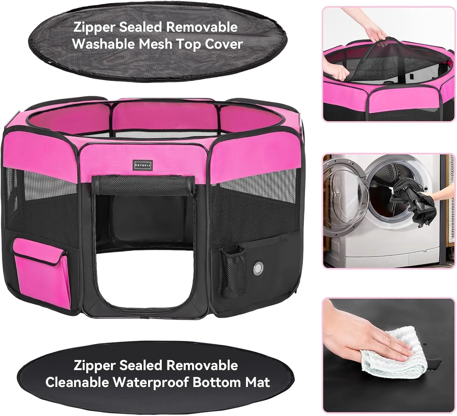 PETSFIT Indoor Outdoor Travel  Pet Playpen