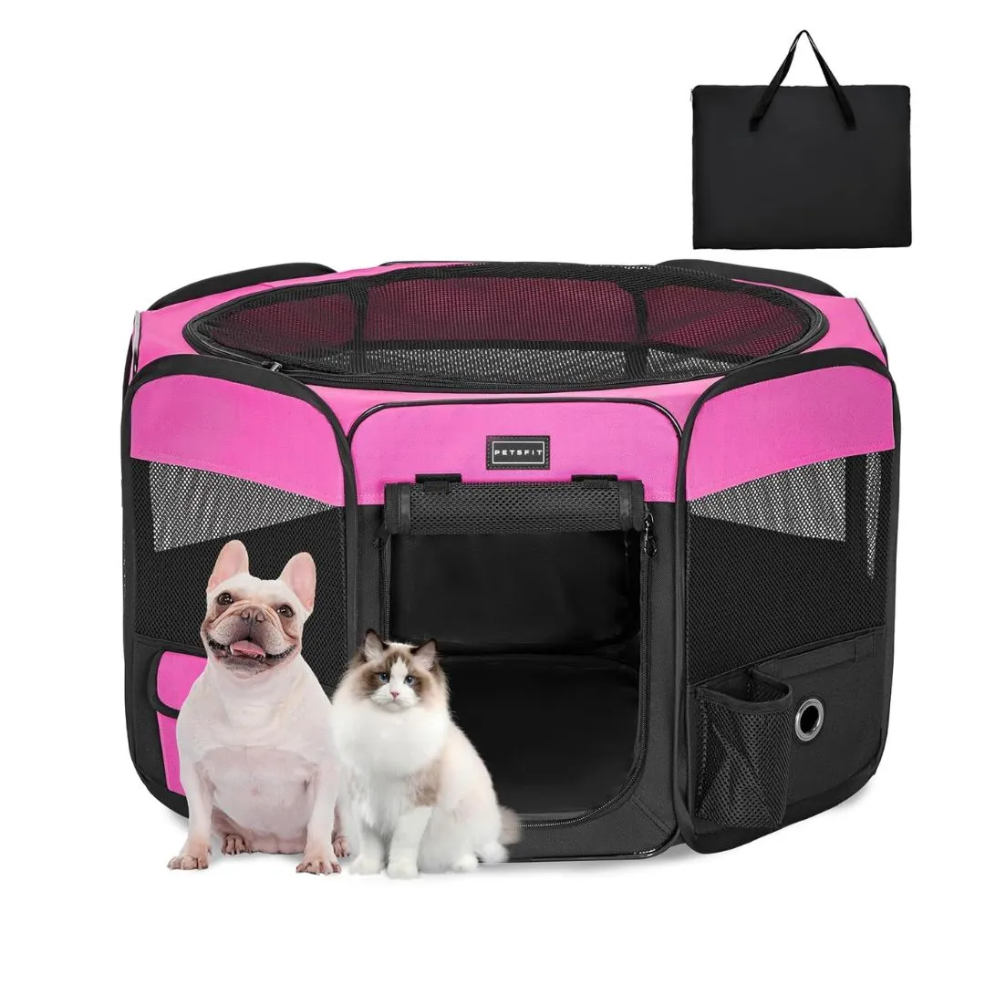 PETSFIT Indoor Outdoor Travel  Pet Playpen
