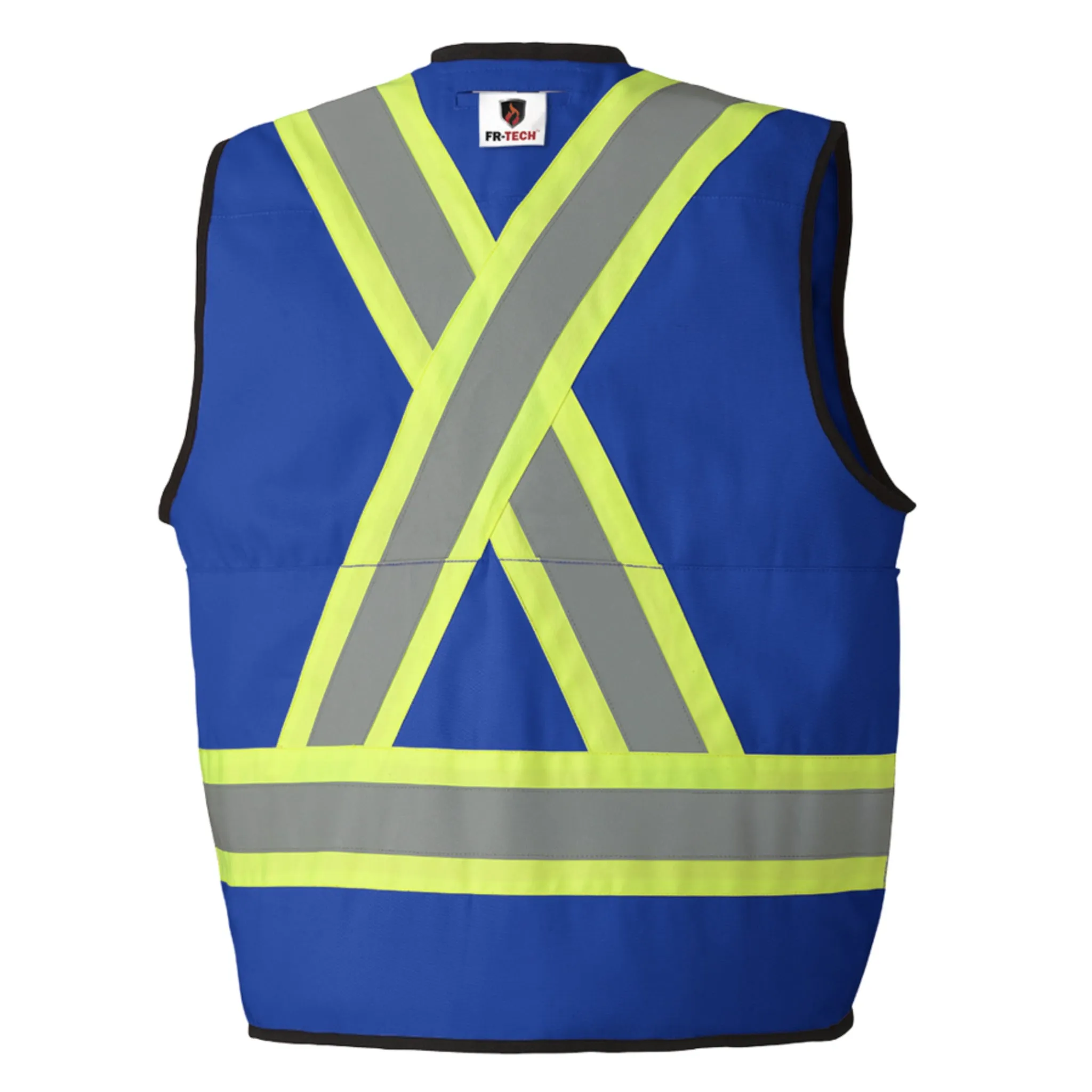 Pioneer Men's Hi Vis FR-Tech® Flame Resistant Work Vest CSA 88% Cotton/12% Nylon, ARC Rated, Reliable & Reflective Safety Vest, FR/ARC | Sizes S-4XL