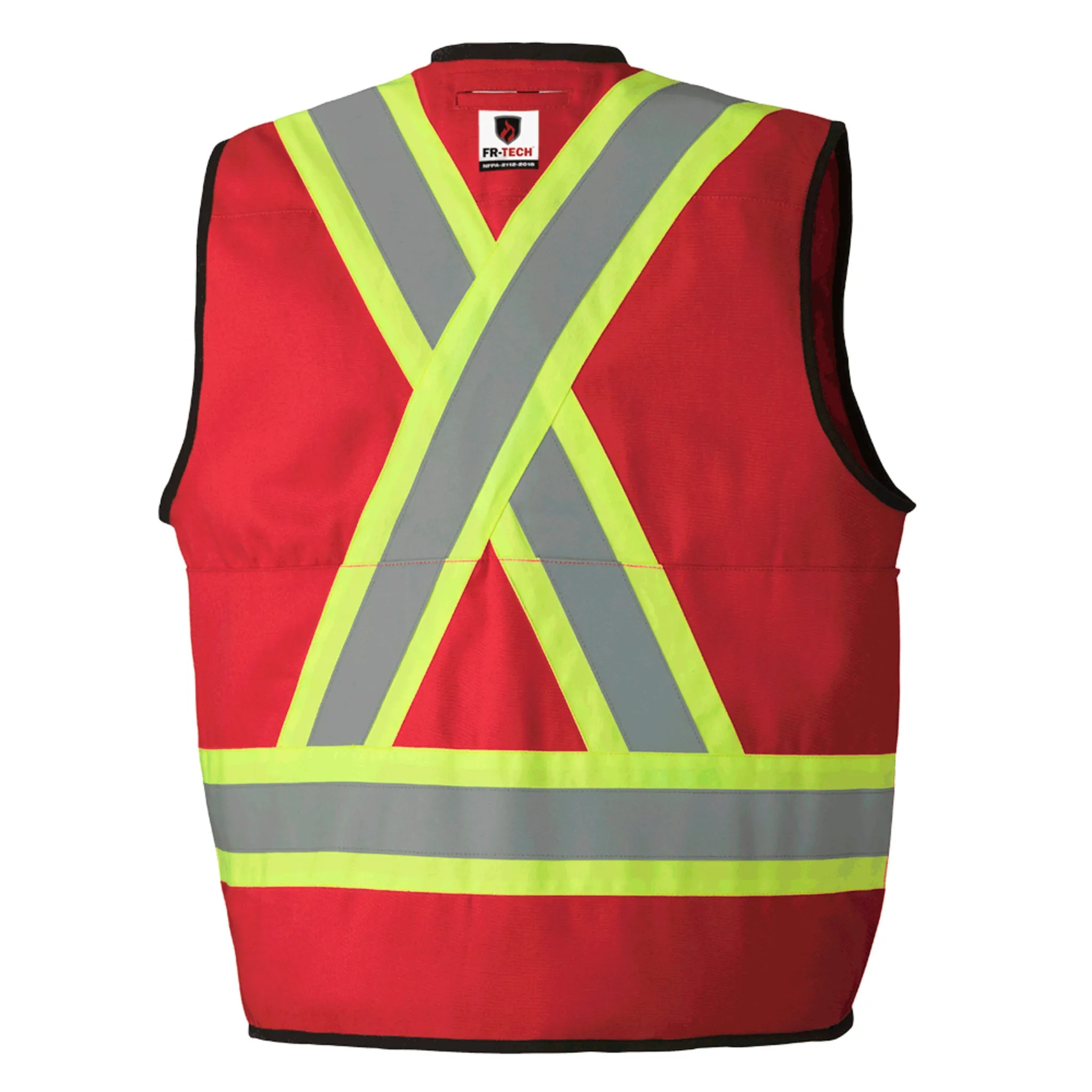 Pioneer Men's Hi Vis FR-Tech® Flame Resistant Work Vest CSA 88% Cotton/12% Nylon, ARC Rated, Reliable & Reflective Safety Vest, FR/ARC | Sizes S-4XL