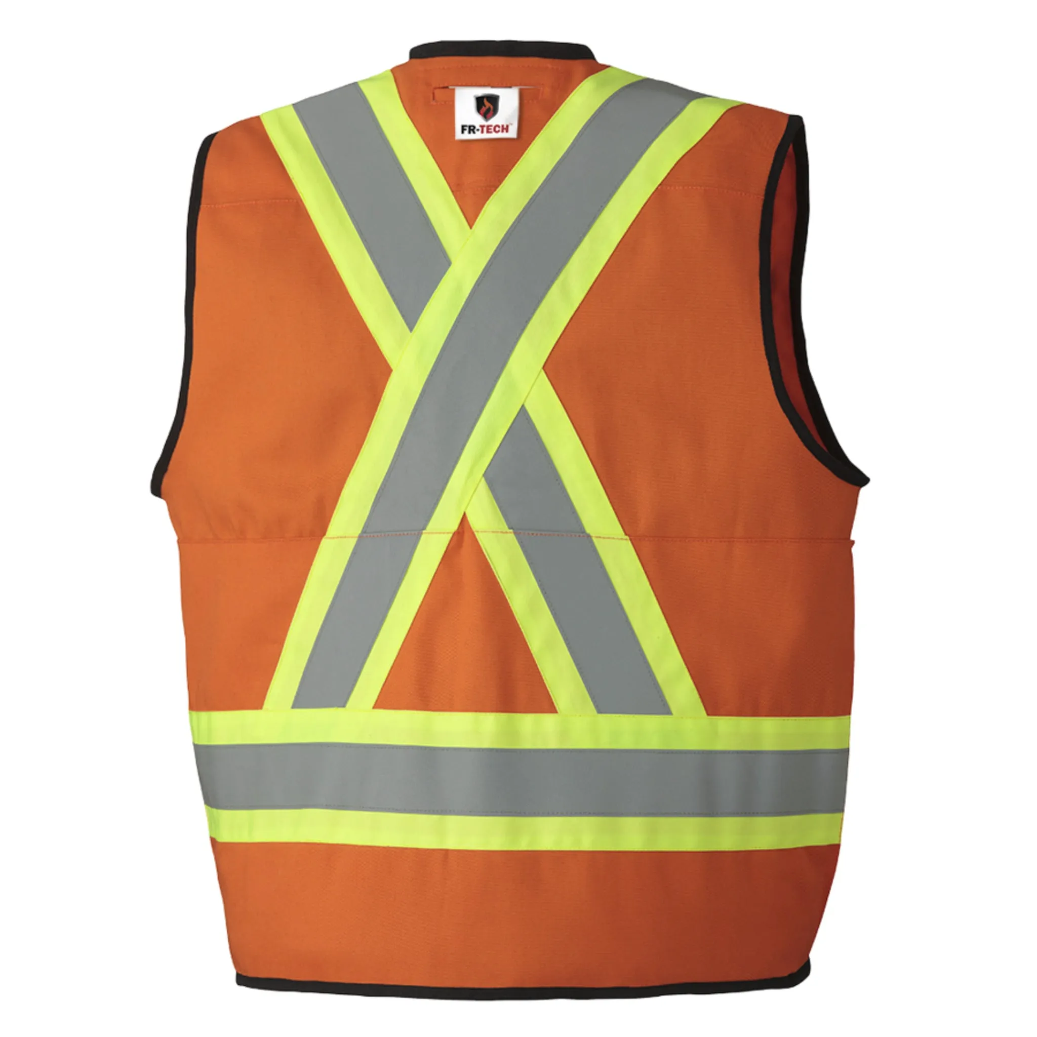 Pioneer Men's Hi Vis FR-Tech® Flame Resistant Work Vest CSA 88% Cotton/12% Nylon, ARC Rated, Reliable & Reflective Safety Vest, FR/ARC | Sizes S-4XL