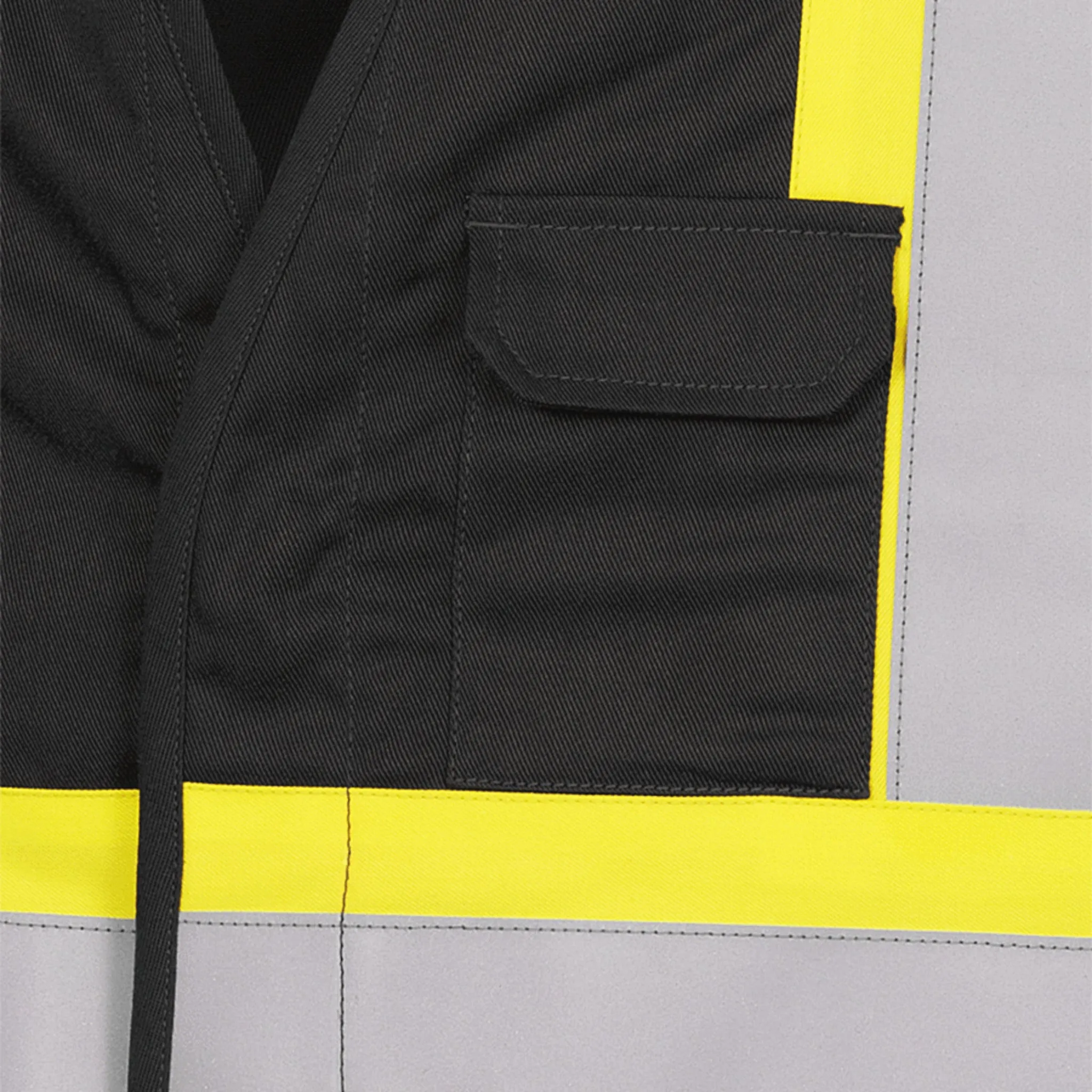 Pioneer Men's Hi Vis FR-Tech Safety Vest, CSA Z96-15, Flame Resistant, 88% Cotton/12% Nylon, Reflective Tape, 7 oz, Durable | Sizes S-4XL