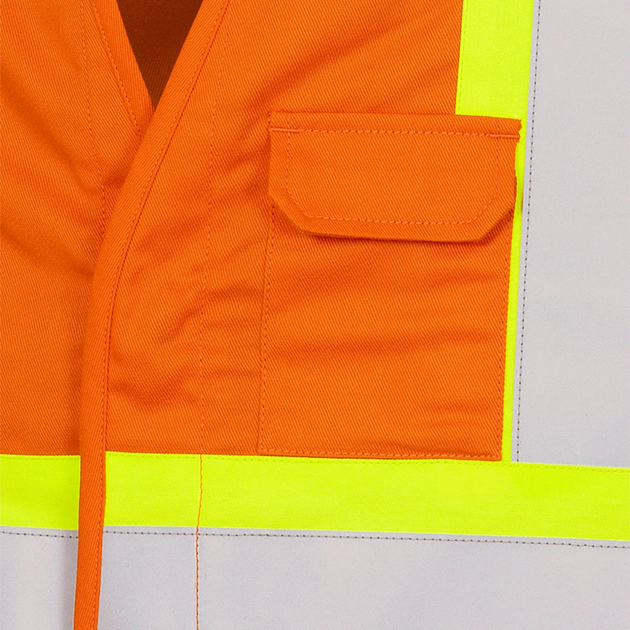 Pioneer Men's Hi Vis FR-Tech Safety Vest, CSA Z96-15, Flame Resistant, 88% Cotton/12% Nylon, Reflective Tape, 7 oz, Durable | Sizes S-4XL