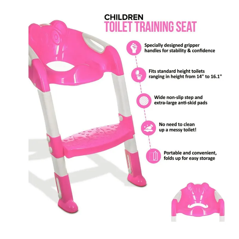 Potty Toilet Training Seat With Adjustable Ladder