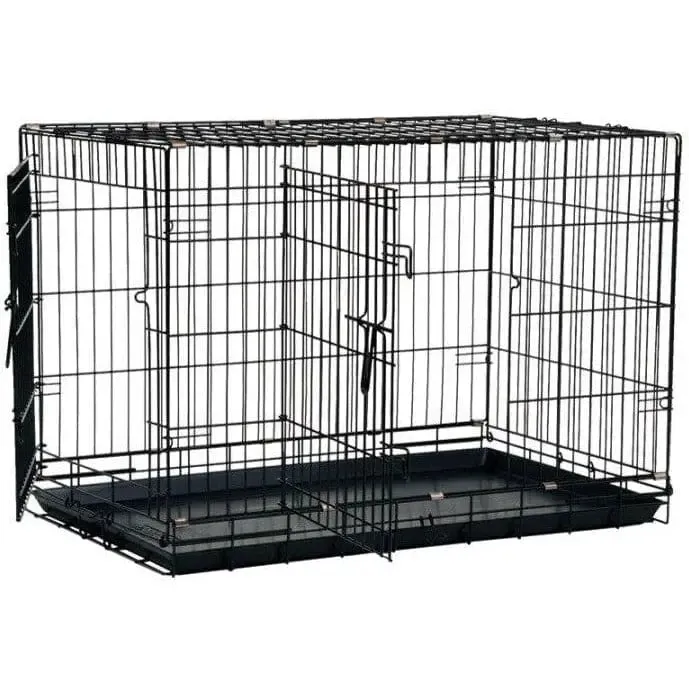 Precision Pet Products 2 Door Great Dog Crates Hard-Sided Black