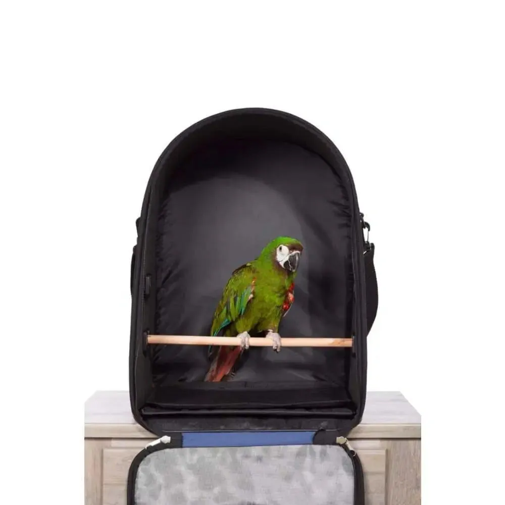 Prevue Pet Products Bird Travel Carrier Backpack Blue, Black