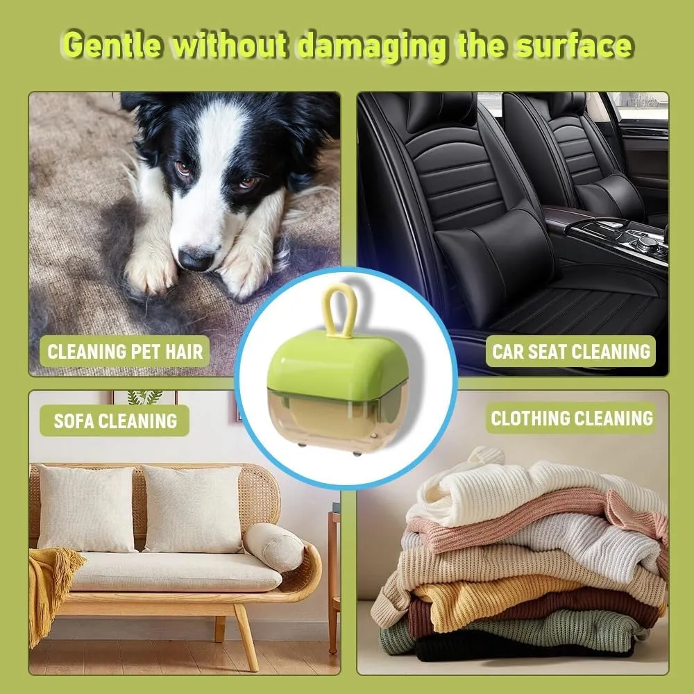 Reusable Portable Lint Roller, Mini Lint Rollers with Storage Case and Handle for Pet Hair Extra Sticky, Washable Lint Roller Fuzz Ball Remover for Easy Removing Hair on Clothes (Yellow, Square)