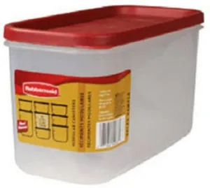 Rubbermaid 2168229 Racer Red 10 Cup Dry Food Plastic Storage Containers - Quantity of 4
