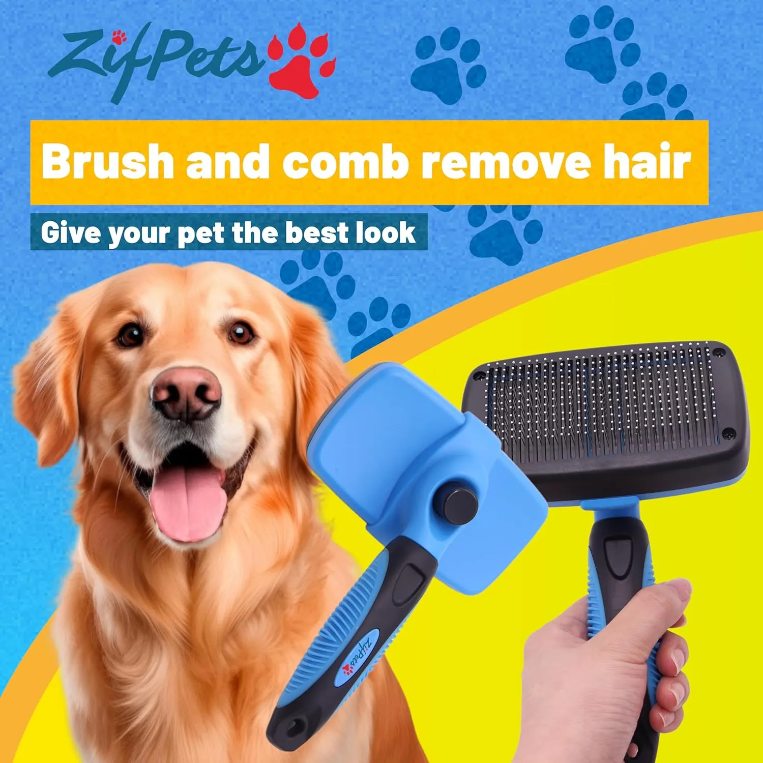 Set of Reusable Pet Hair and lint Removal Rollers, Self Cleaning brush for Dogs and Cats, Rubber Bath Massage Shampoo Comb, Hair Remover for Furniture, Clothes, Carpet, Fur Removal Tool