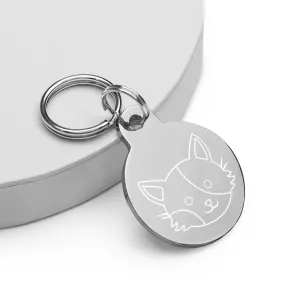 Spotted Cat Engraved pet ID tag