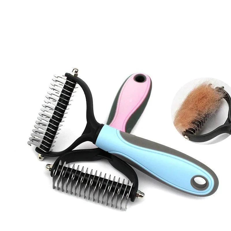 Two Sided Cat Deshedding Brush