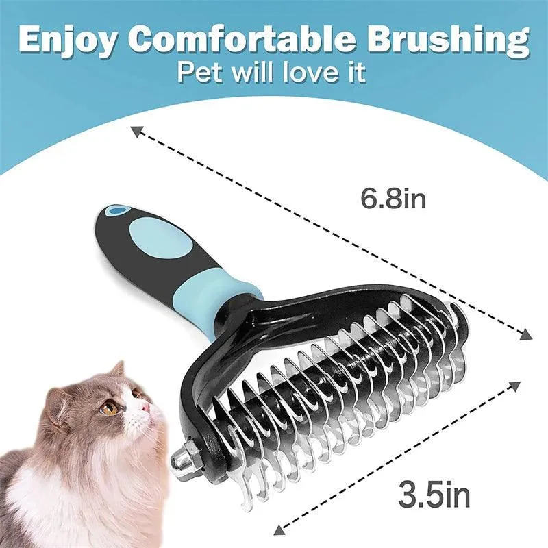 Two Sided Cat Deshedding Brush