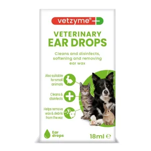 VETZYME Veterinary Ear Drops 18ml