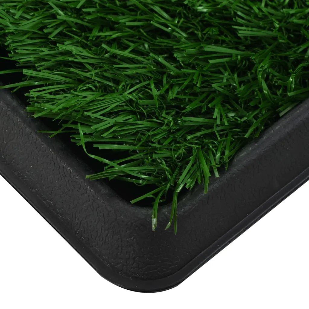 vidaXL Pet Toilet with Tray & Faux Turf Green 64x51x3 cm WC